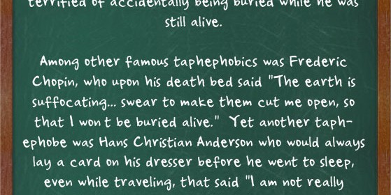 taphephobia facts